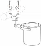 Handlebar Chrome Aluminum Adjustable Cup Holder