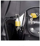 Black PVC Leather Saddle Bag