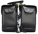 Large Black Leather Saddle Bag