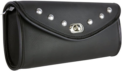 Chrome Studded Black Bag