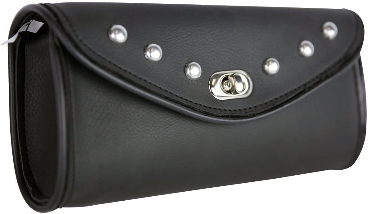 ZONY INC Unisex Waterproof Universal Chrome Studded Windshield Duarable And Comfortable Motorcycle Bag One Size (Black)