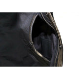 Men's Club Biker Distressed Brown Leather Vest With Concealed Carry