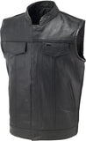 Men's SOA Sleeveless 2Gun 2Chest Pockets Leather Vest