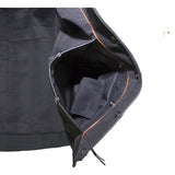 Men's Black SOA Club Style 2 Gun 2 Chest Pockets Vest With Back Panel Red Stitching