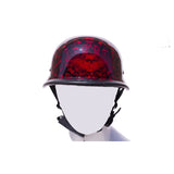 German Burgundy Skull Graveyard Novelty Helmet