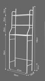 3 Shelf Bathroom Space Saver, Over The Toilet Rack, Bathroom Corner Stand Storage Organizer Accessories, Bathroom Tower Shelf- Black
