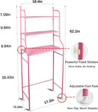 3 Shelf Bathroom Space Saver, Over The Toilet Rack, Bathroom Corner Stand Storage Organizer Accessories, Bathroom Tower Shelf- Black