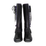 Women's Long Boots with Purple Laces